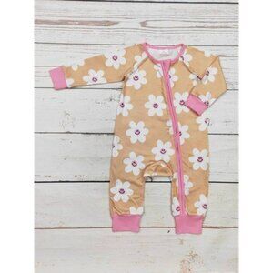 Baby Smiley Flower Zip Sleeper: 2T